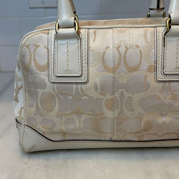 Coach Bag Purse Handbag Optic C Signature Logo Double Handle Doctor Satchel - Picture 2 of 16